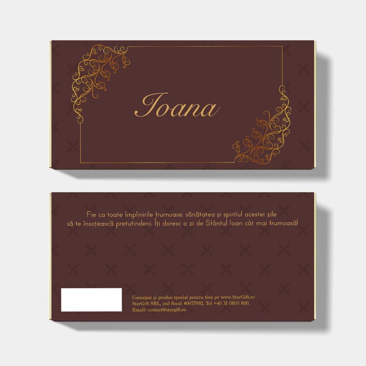 Personalised chocolate with name and message - Luxury