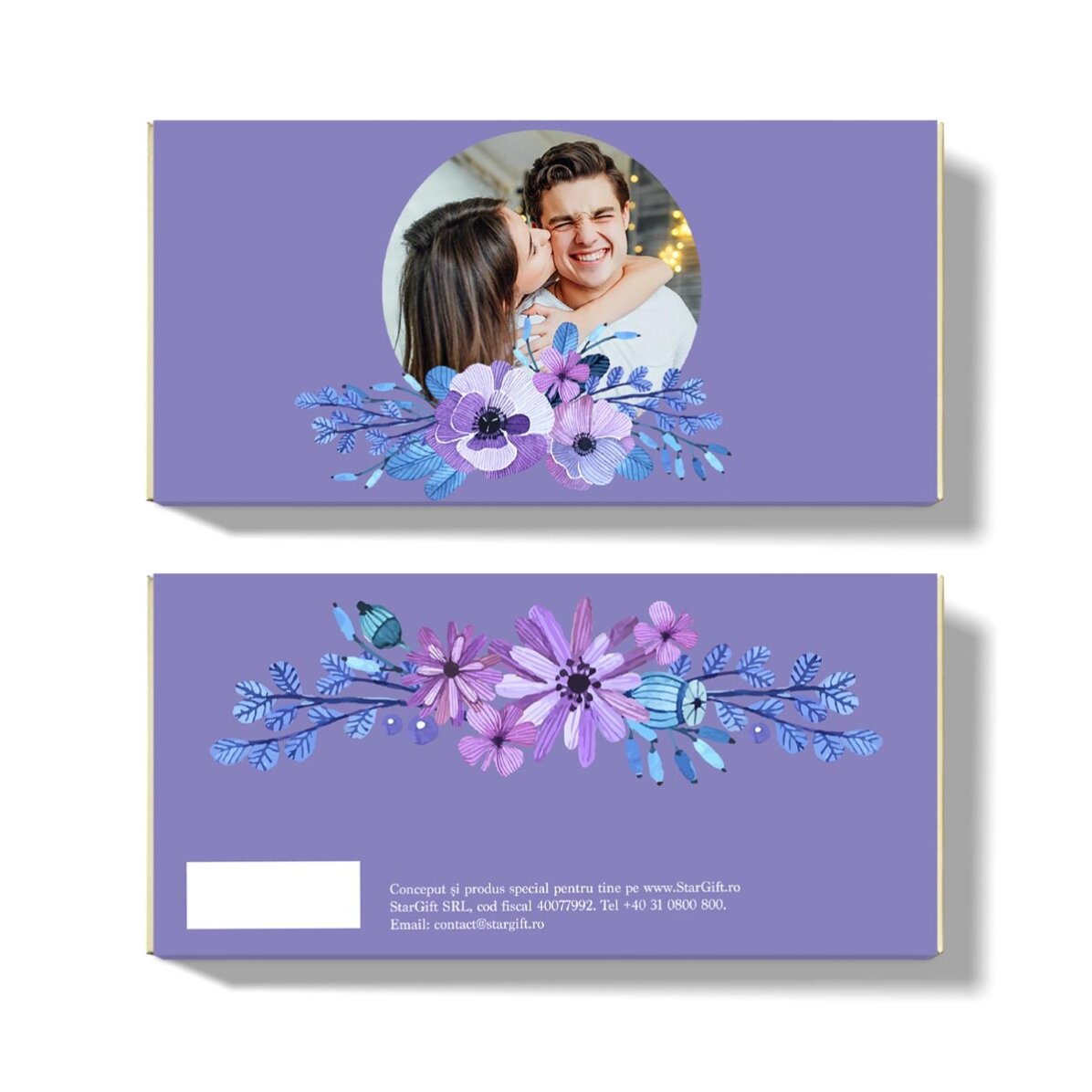 Chocolade met een foto erop - Flowers