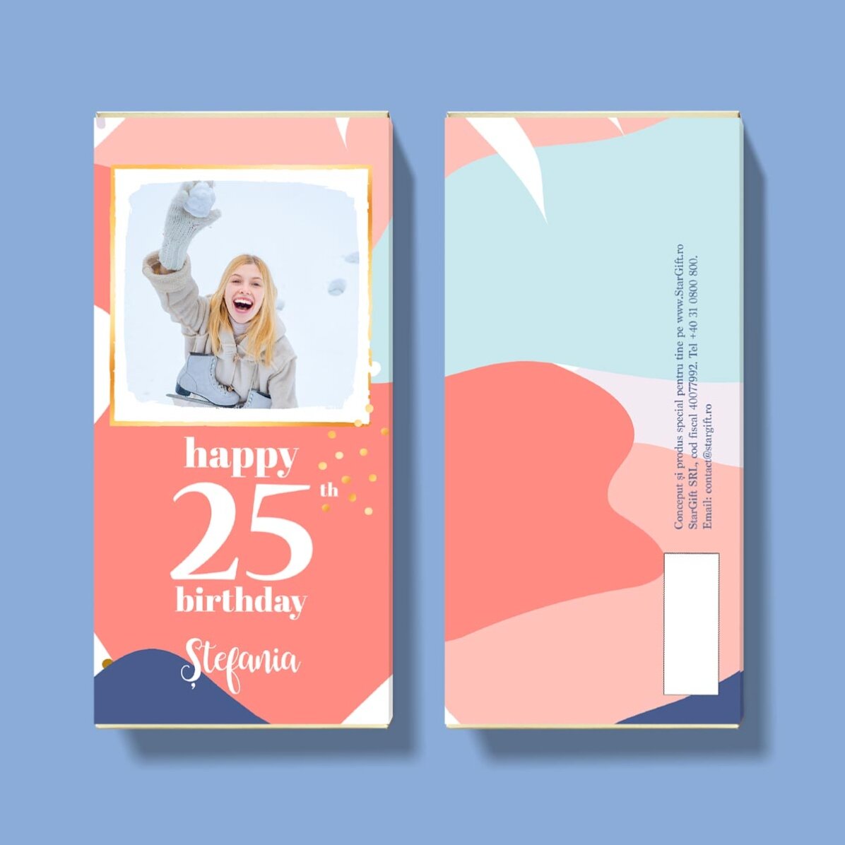 Chocolade met foto en tekst naar keuze - Happy Birthday!