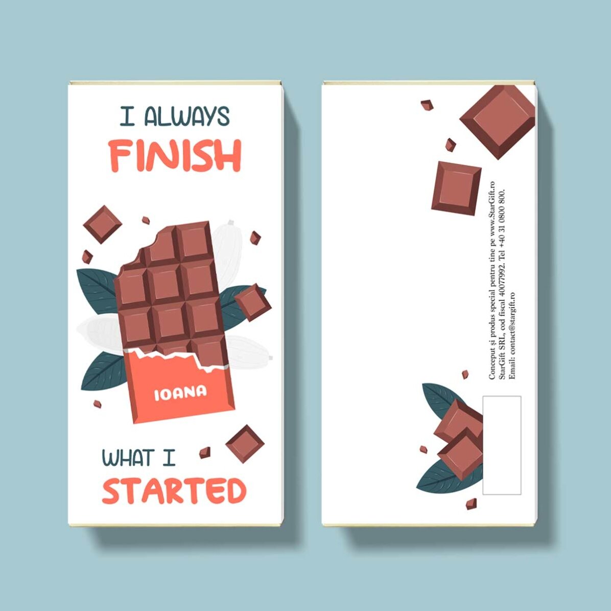 Chocolade met gepersonaliseerde tekst - Always