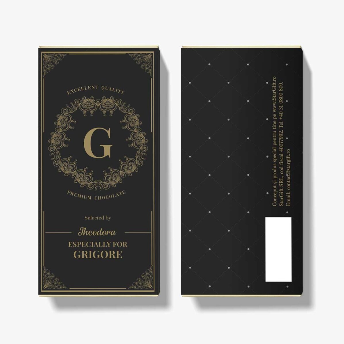 Personalised chocolate with text - Monogram
