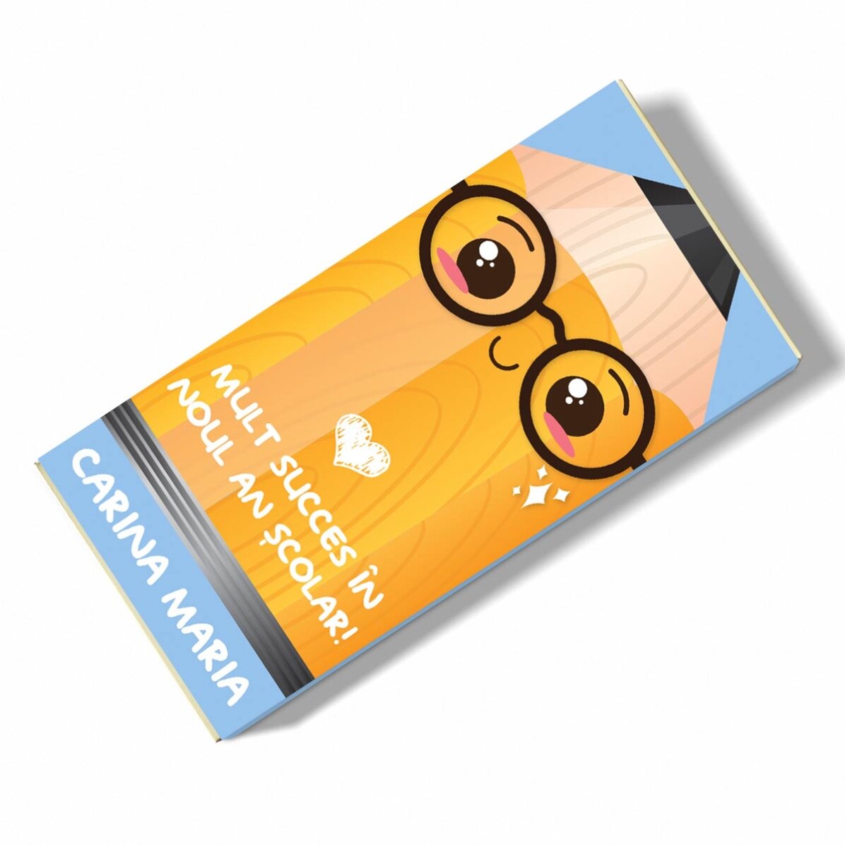 Chocolade met gepersonaliseerde tekst - Veel succes