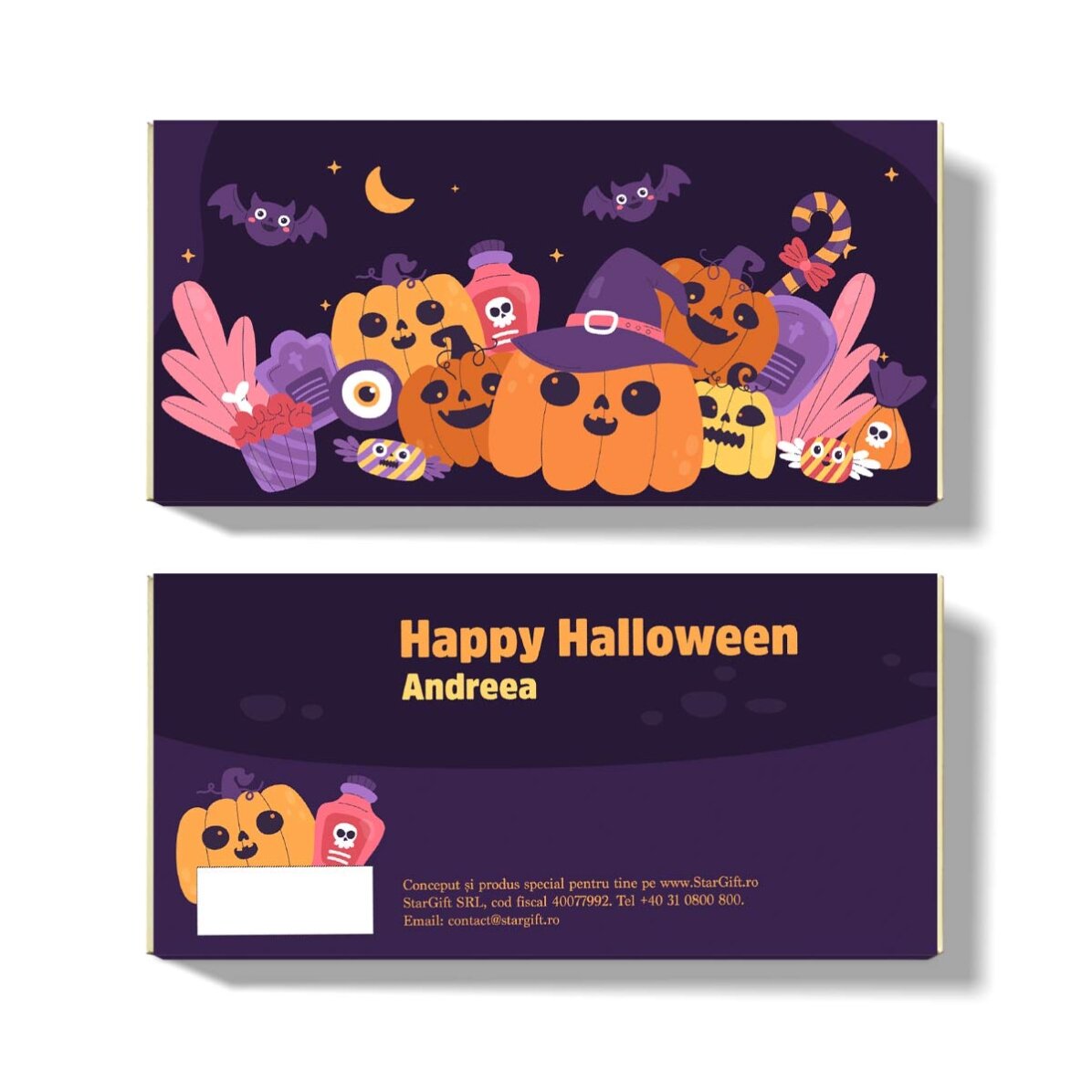 Chocolade met gepersonaliseerde tekst - Pumpkin