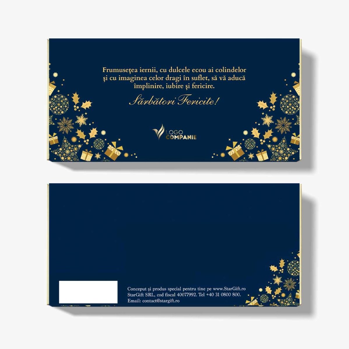 Chocolade met gepersonaliseerde tekst en logo - Kerstverhaal