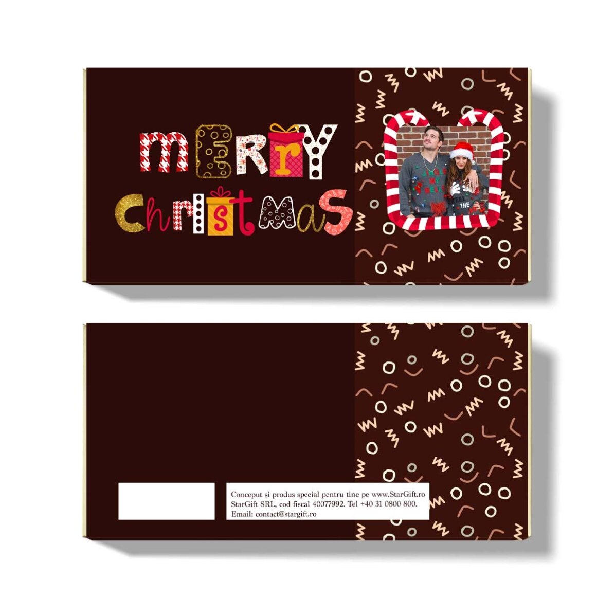 Personalised Christmas chocolate - Merry Christmas