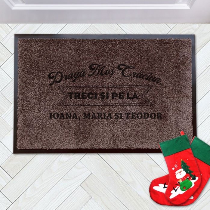 Op maat gemaakte vloerkleed voor binnen bij de ingang - Lieve Kerstman
