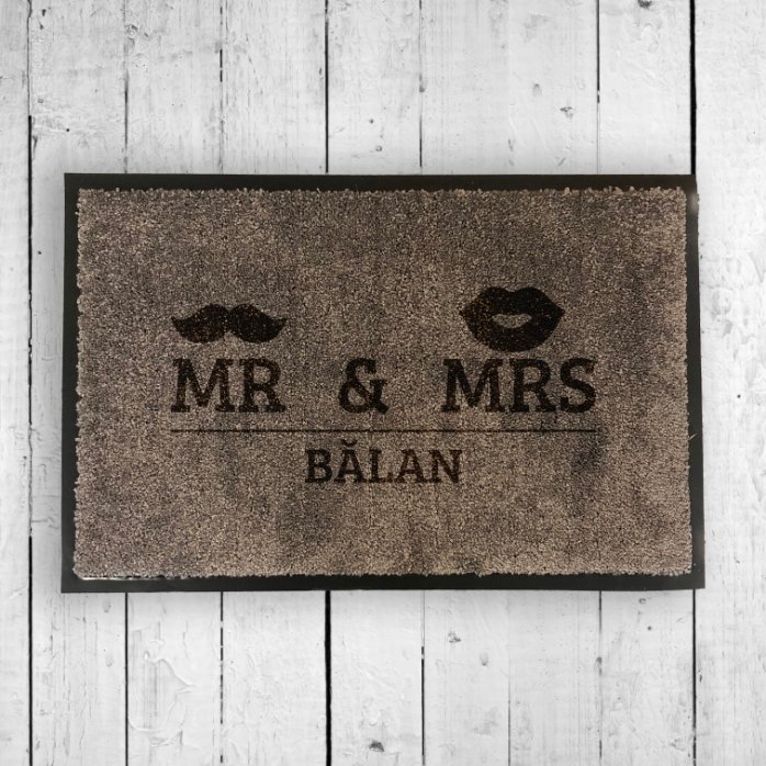 Op maat gemaakte vloerkleed voor binnen - Mr & Mrs