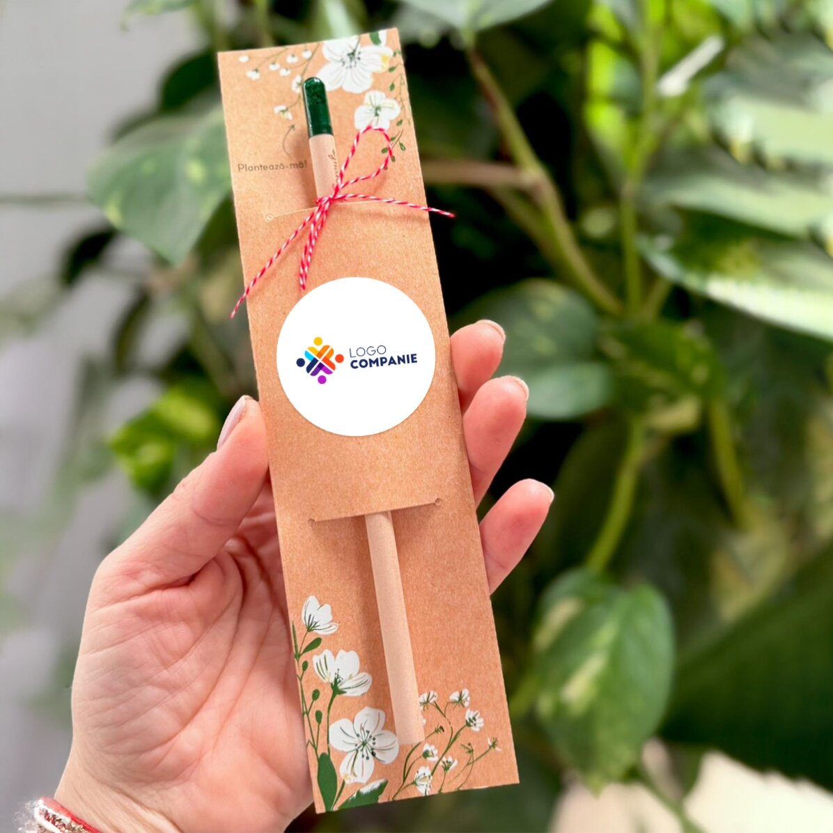 Gepersonaliseerd plantbaar potlood met logo