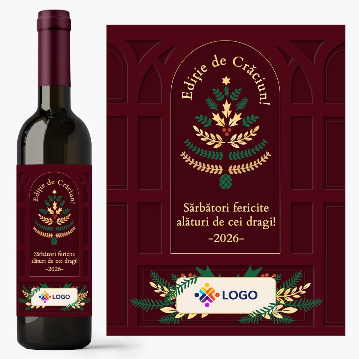 Geschenkdoos – Kersteditie met producten die zijn gepersonaliseerd met een logo en een boodschap