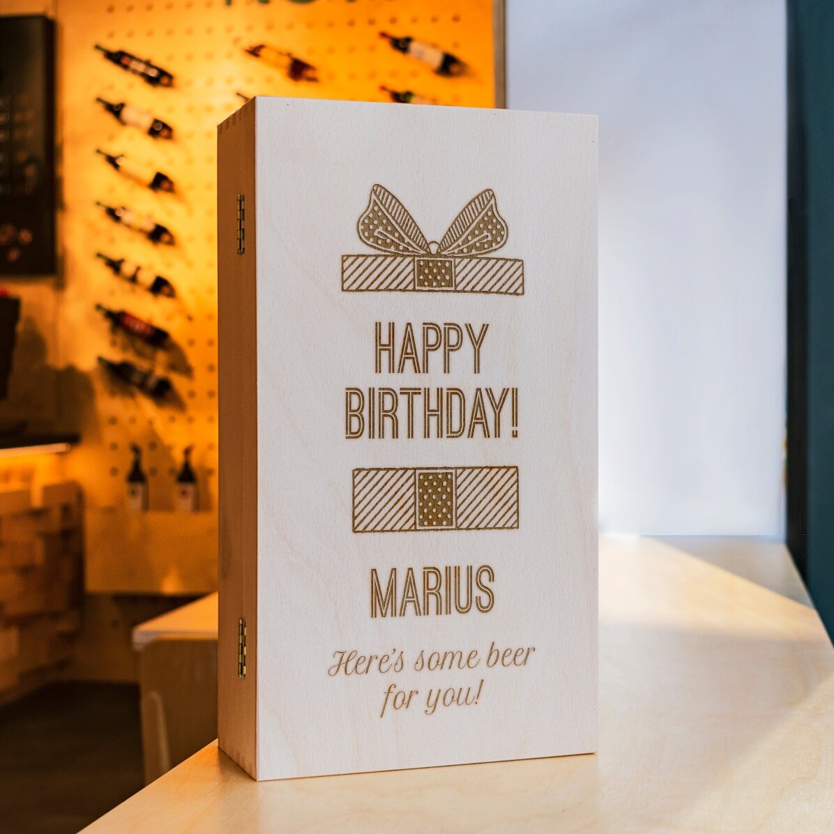 Gepersonaliseerde bierdoos voor drie flessen - Cadeau