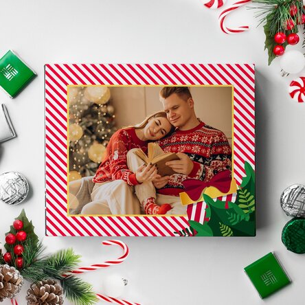 Personalised candy box with a photo - Stripes