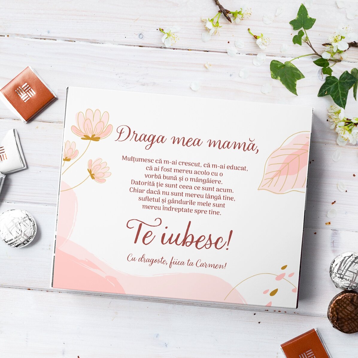 Snoepdoos met gepersonaliseerde tekst - Lieve mama!