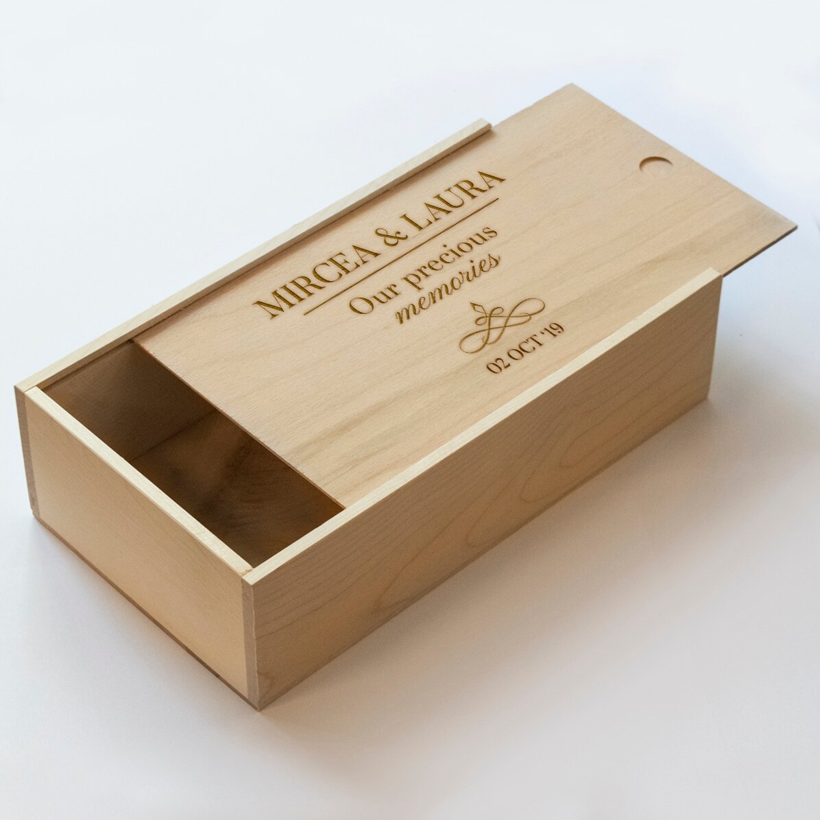 Gepersonaliseerde houten geschenkdoos - Memories