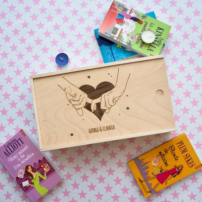Personalised wooden gift box - Story for two