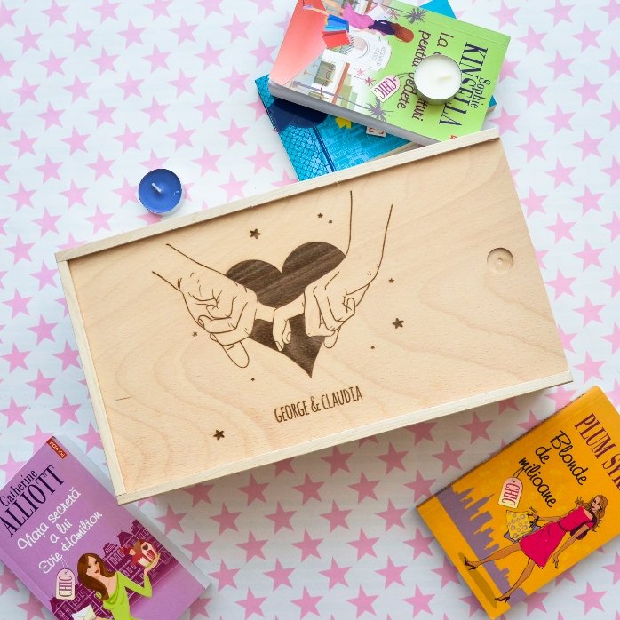 Personalised wooden gift box - Story for two