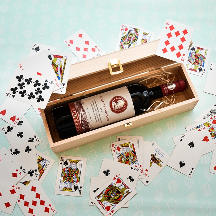 Gepersonaliseerde wijnkist - Happy Birthday-fles
