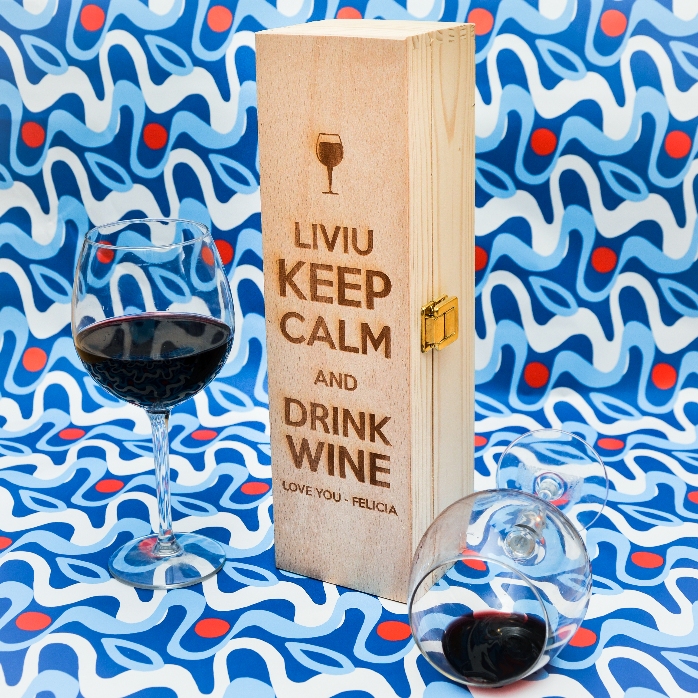 Personalised wine box - Keep calm