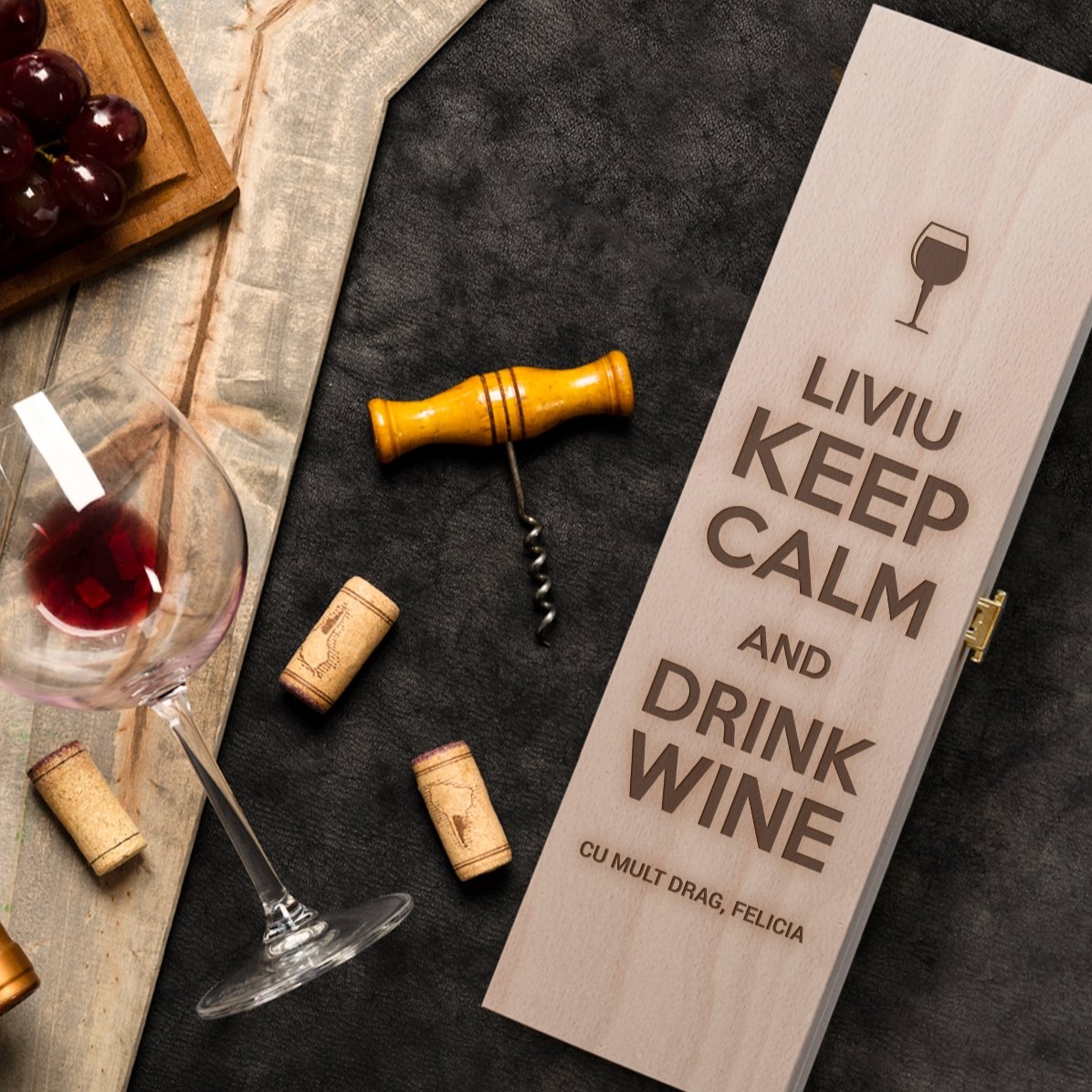 Personalised wine box - Keep calm