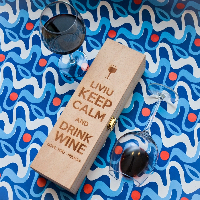 Personalised wine box - Keep calm
