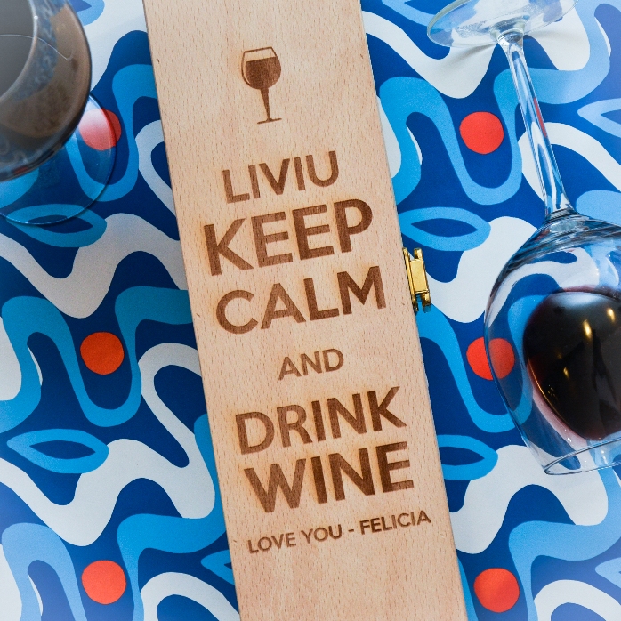 Personalised wine box - Keep calm
