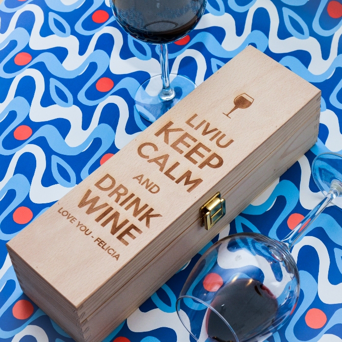 Personalised wine box - Keep calm