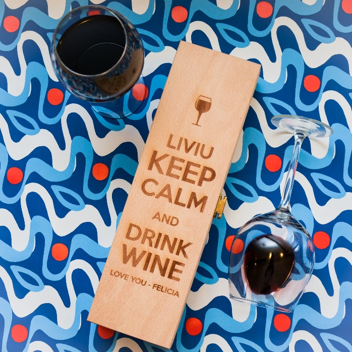 Personalised wine box - Keep calm