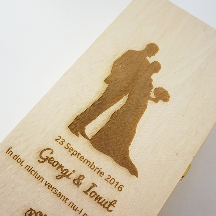 Personalised wine box for two bottles - Two souls