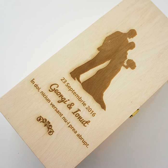 Personalised wine box for two bottles - Two souls
