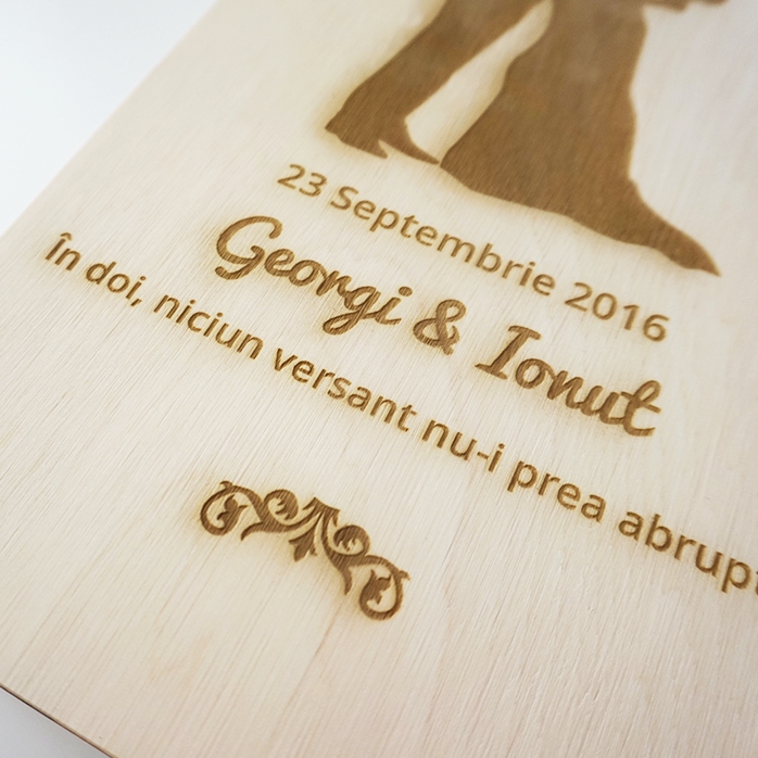 Personalised wine box for two bottles - Two souls