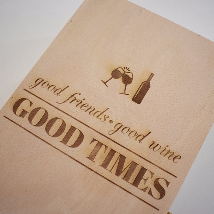 Gepersonaliseerde wijnkist voor twee flessen - Good Friends, Good Wine, Good Times