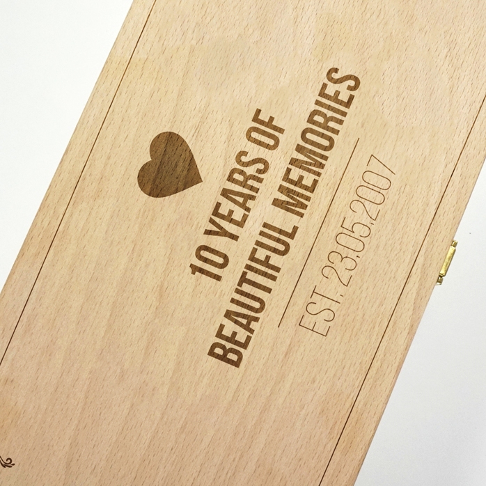 Personalised wine box for two bottles - Years Of Memories