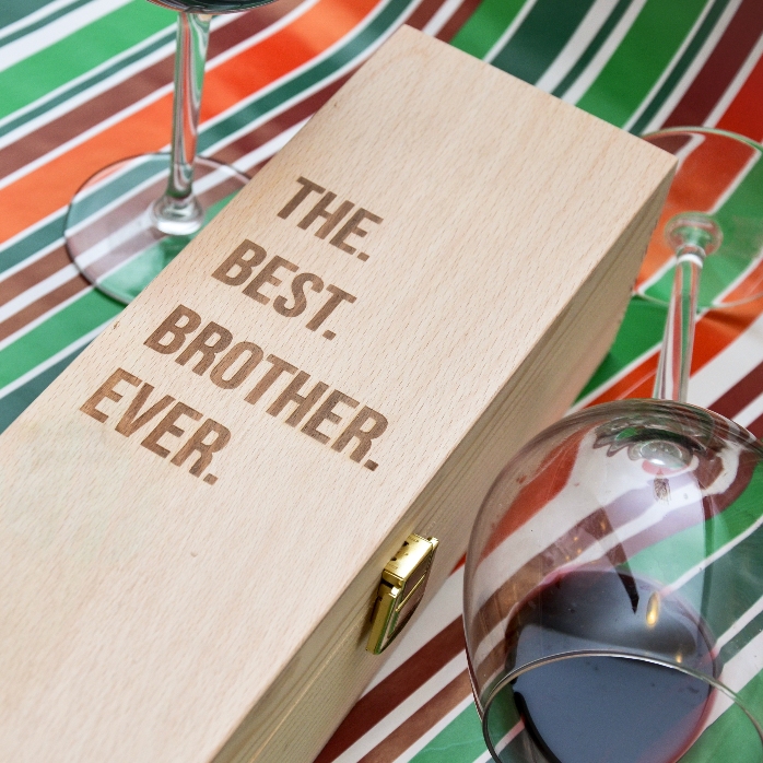 Gepersonaliseerde wijnkist - de beste broer ooit