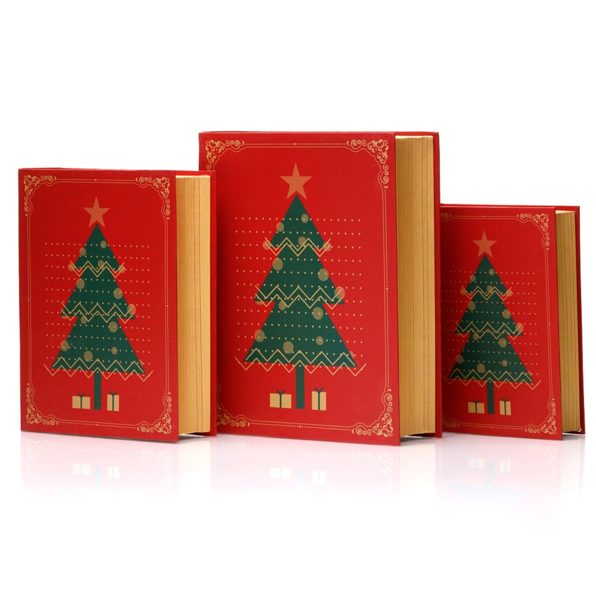 Kerstcadeaudoos – dennenboom-model