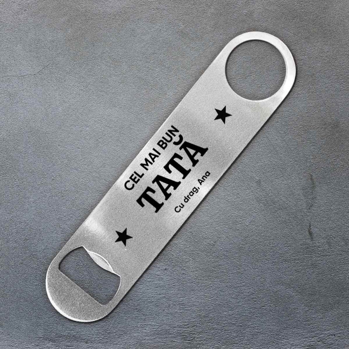 Gepersonaliseerde bieropener met tekst - Star