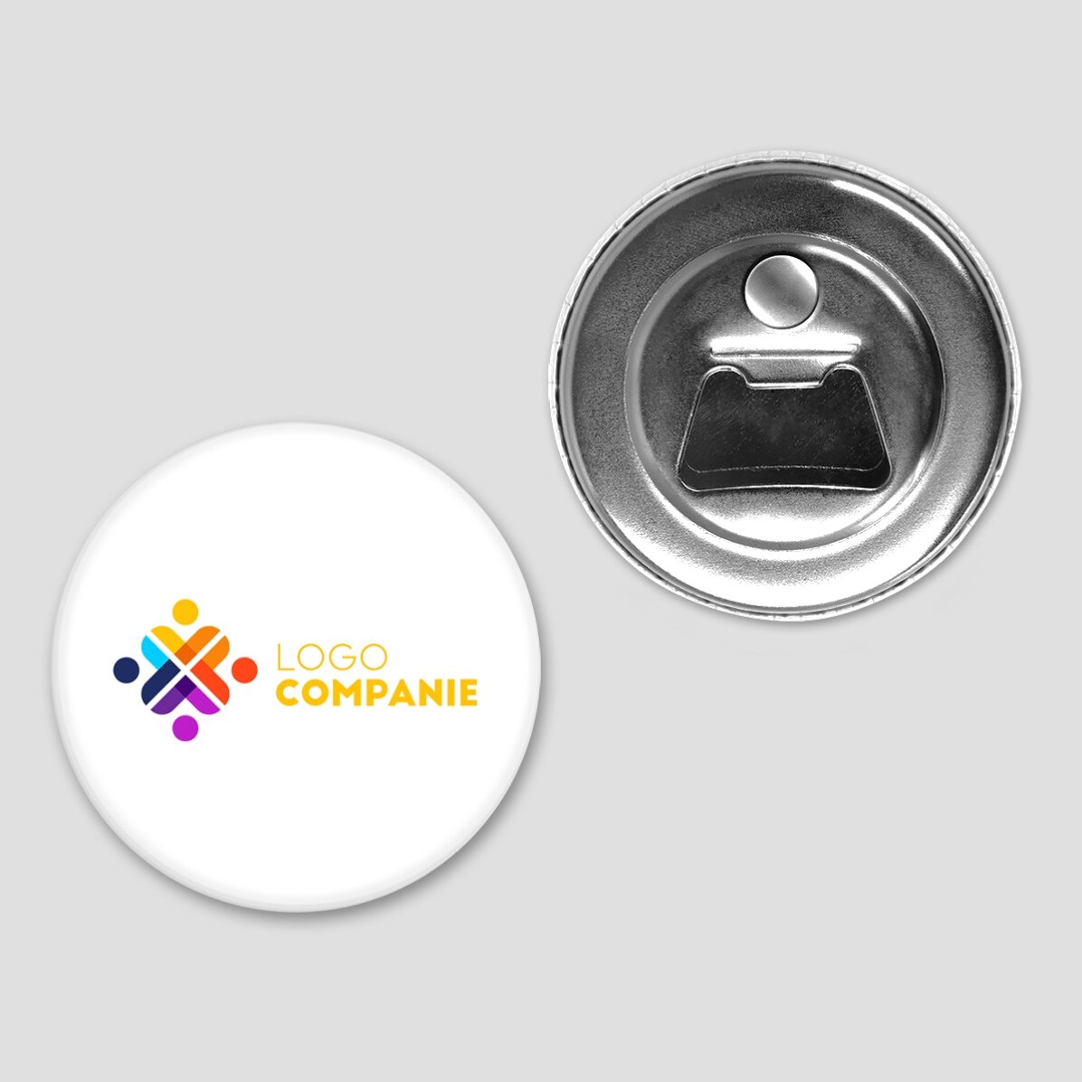 Flesopener met magneet, gepersonaliseerd met logo