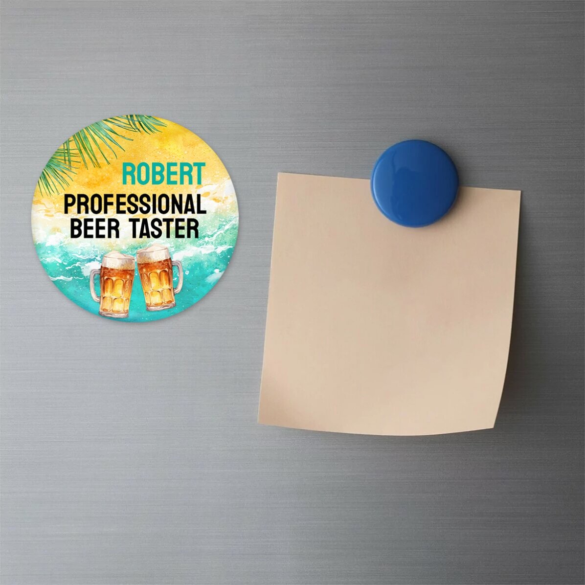 Flessenopener met magneet, gepersonaliseerd met tekst - Summer