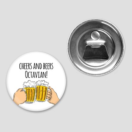 Personalised bottle opener with text