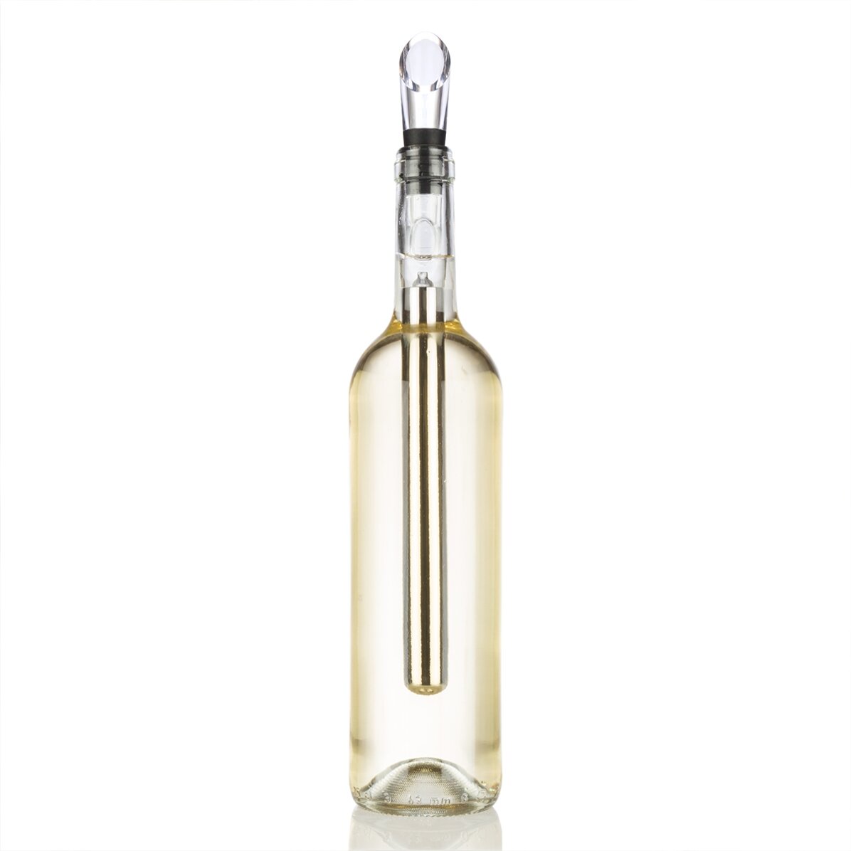 Device with aerator for cooling wine