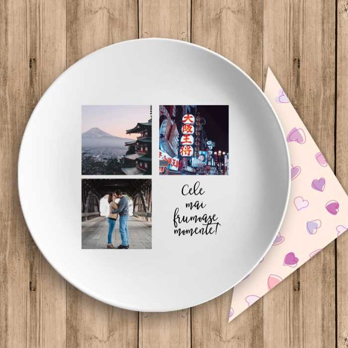 Gepersonaliseerd bord met 3 foto