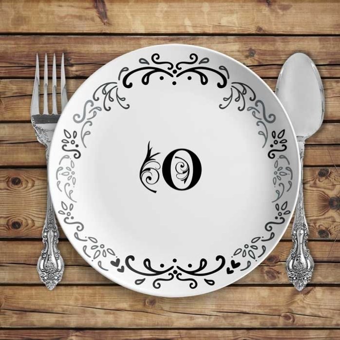 Personalised plate with initial - Monogram