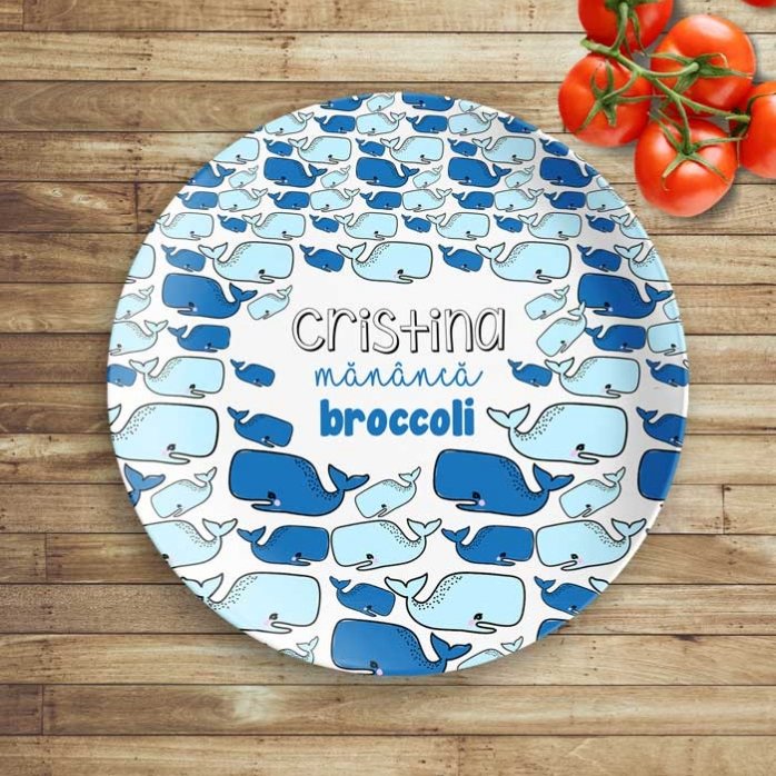 Gepersonaliseerd bord met tekst - Whale
