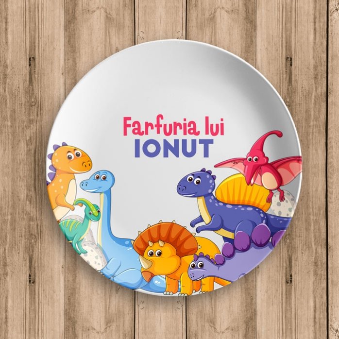 Gepersonaliseerd bord met tekst - Dinosaurussen