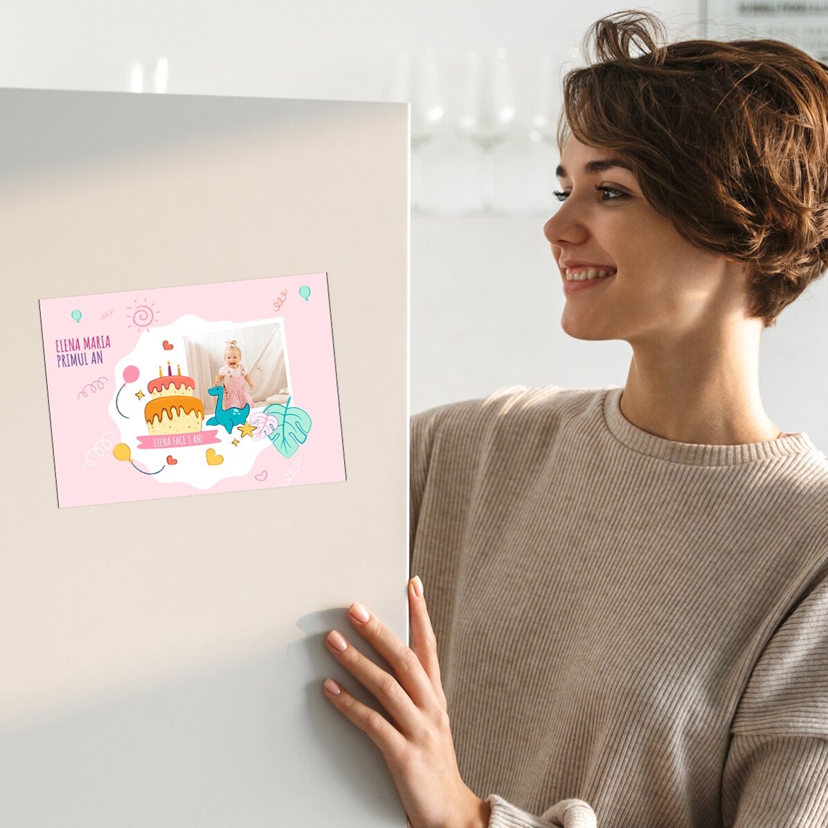 Personalised magnetic card with a photo for your child
