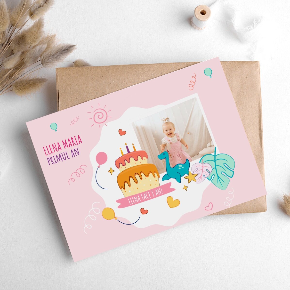 Personalised magnetic card with a photo for your child