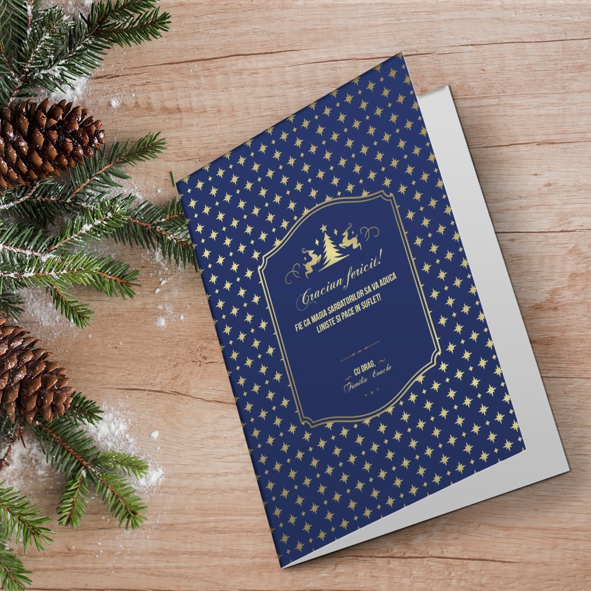 Gepersonaliseerde wenskaart met tekst - Model Sparkle