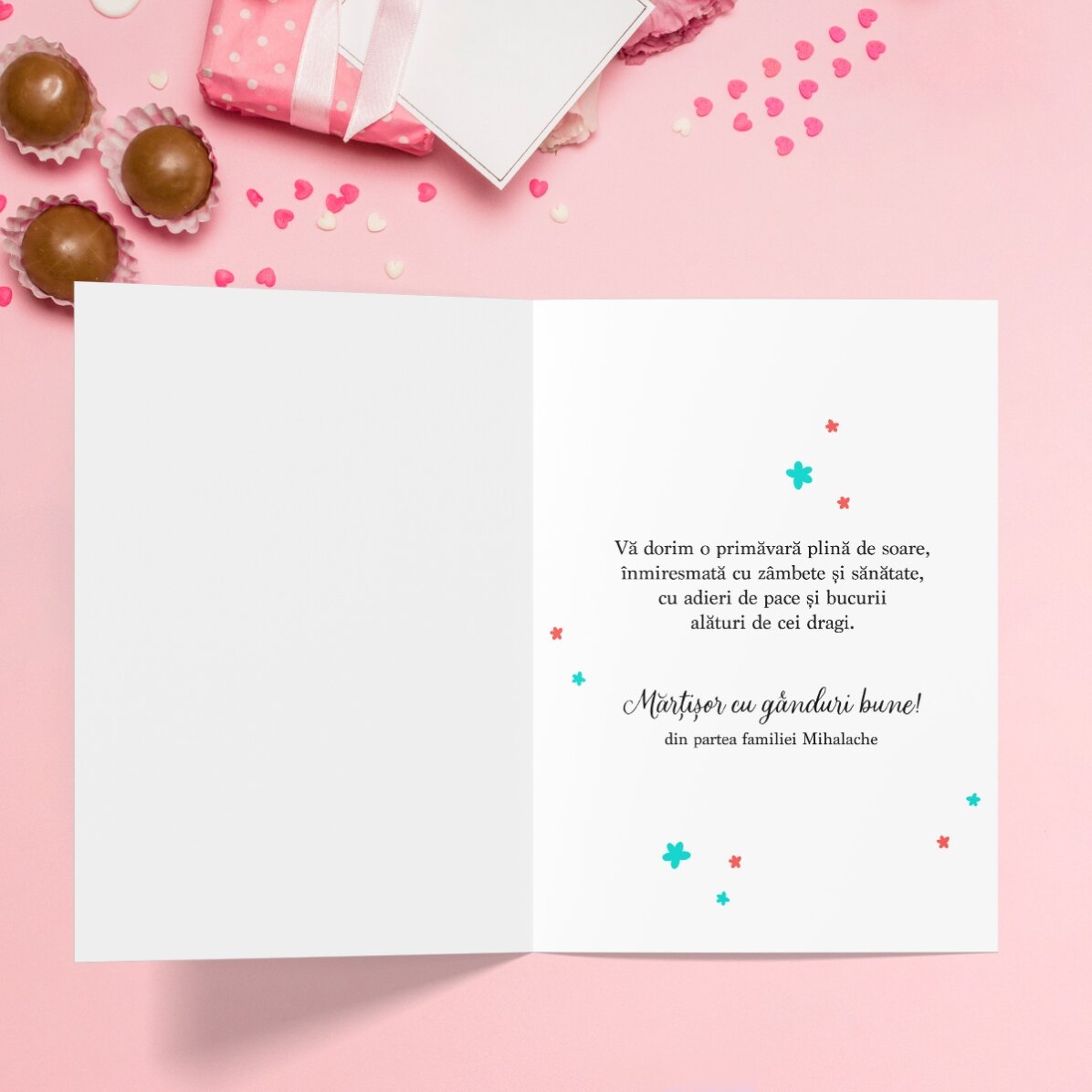 Personalised greeting card with message - Have a wonderful spring!