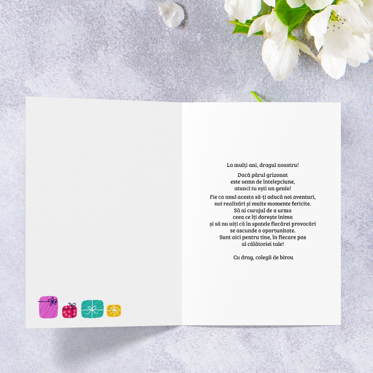 Gepersonaliseerde wenskaart met tekst - Wij zijn het cadeau