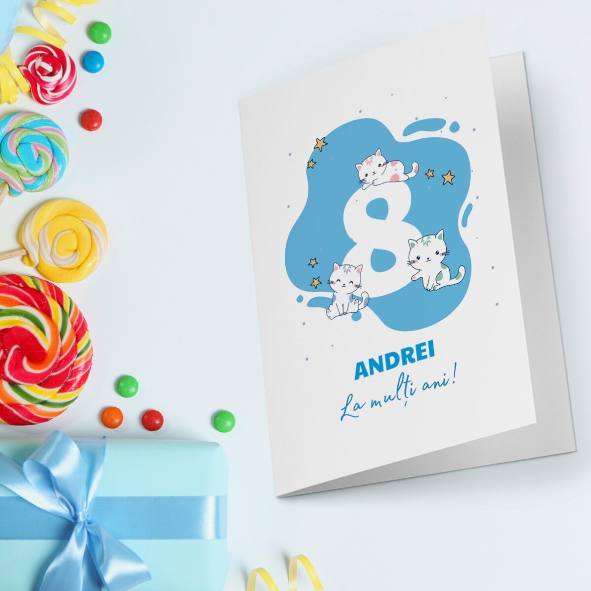 Personalised card with text on the back - Children