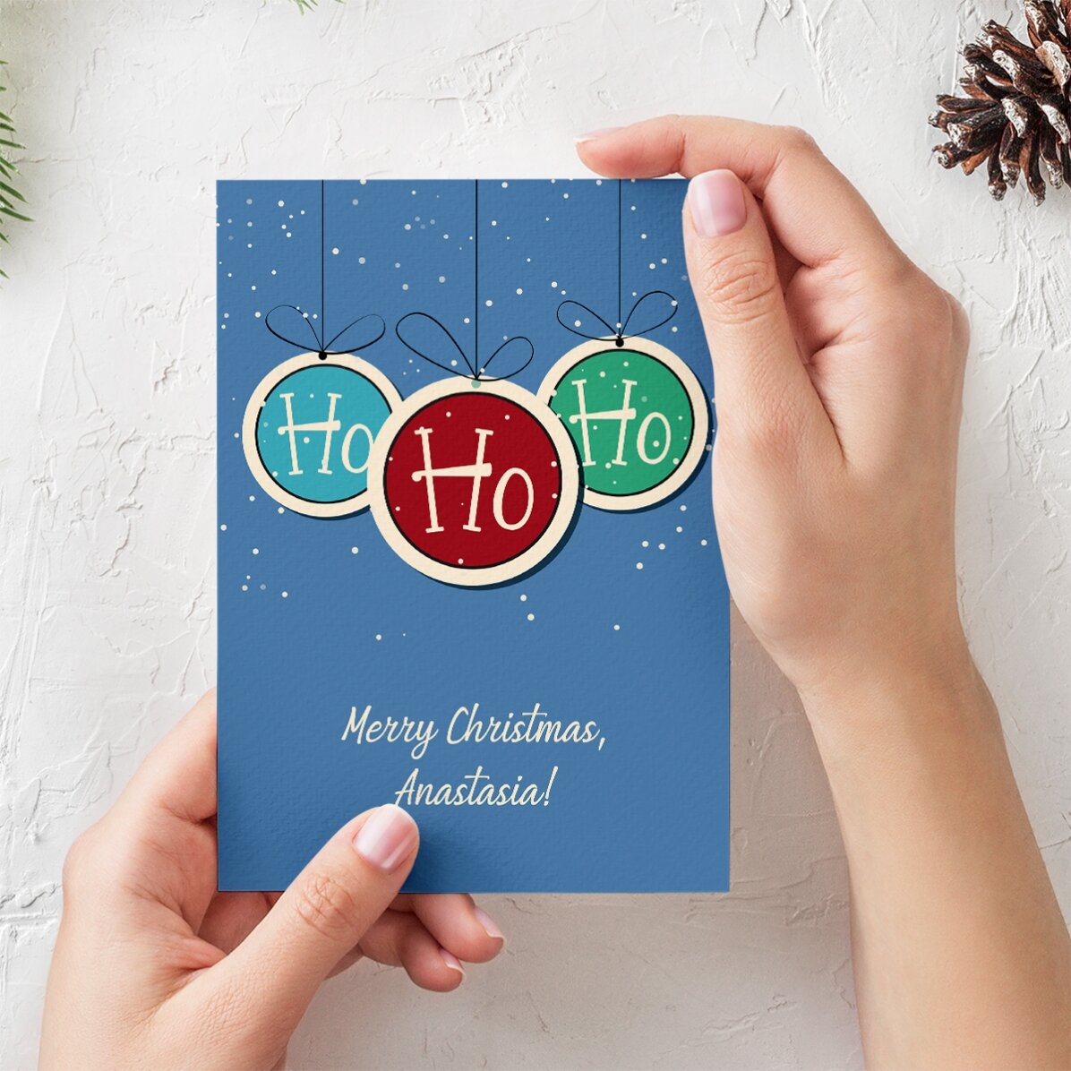 Gepersonaliseerde wenskaart - Globe ho, ho, ho!