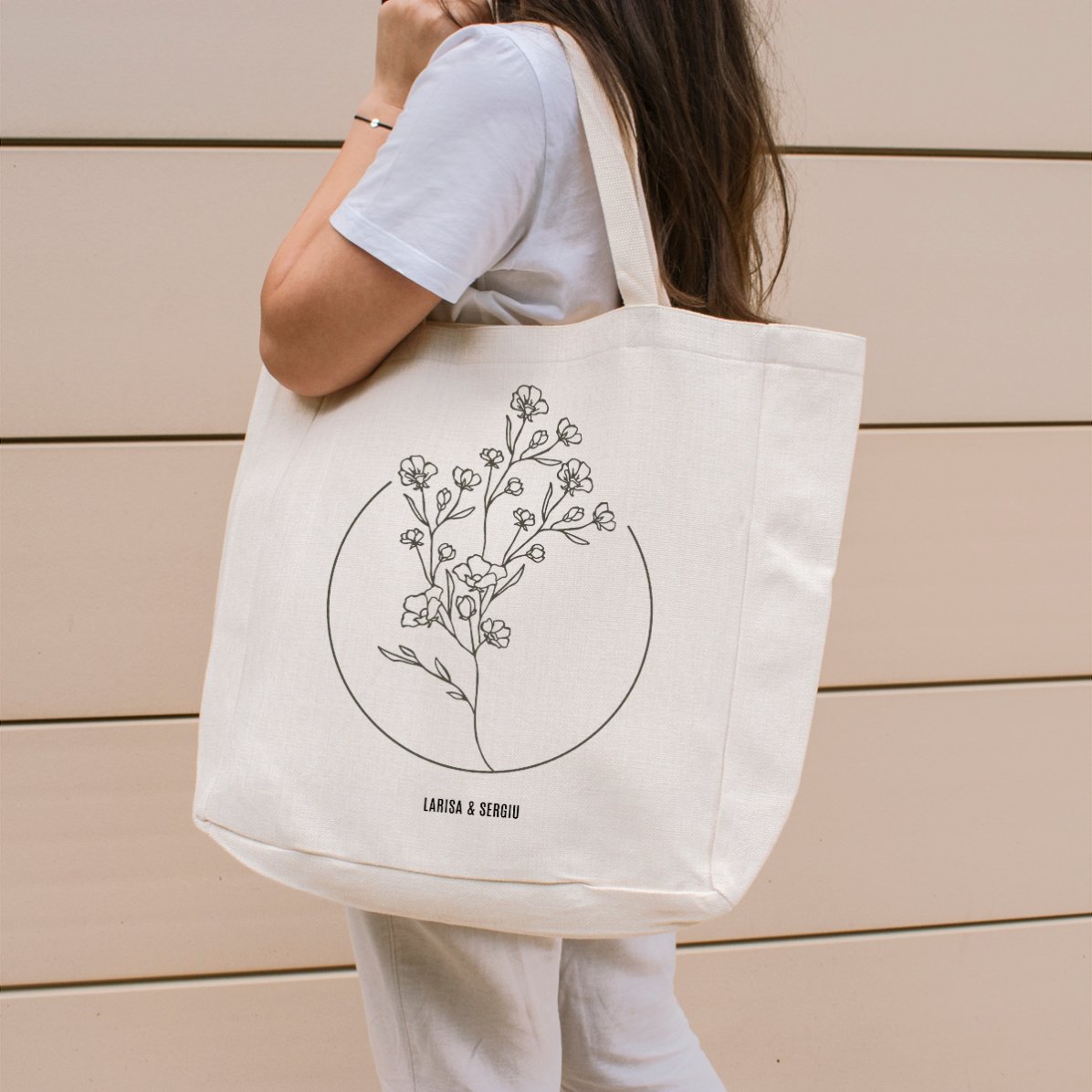 Strandtas met gepersonaliseerde tekst - Model 